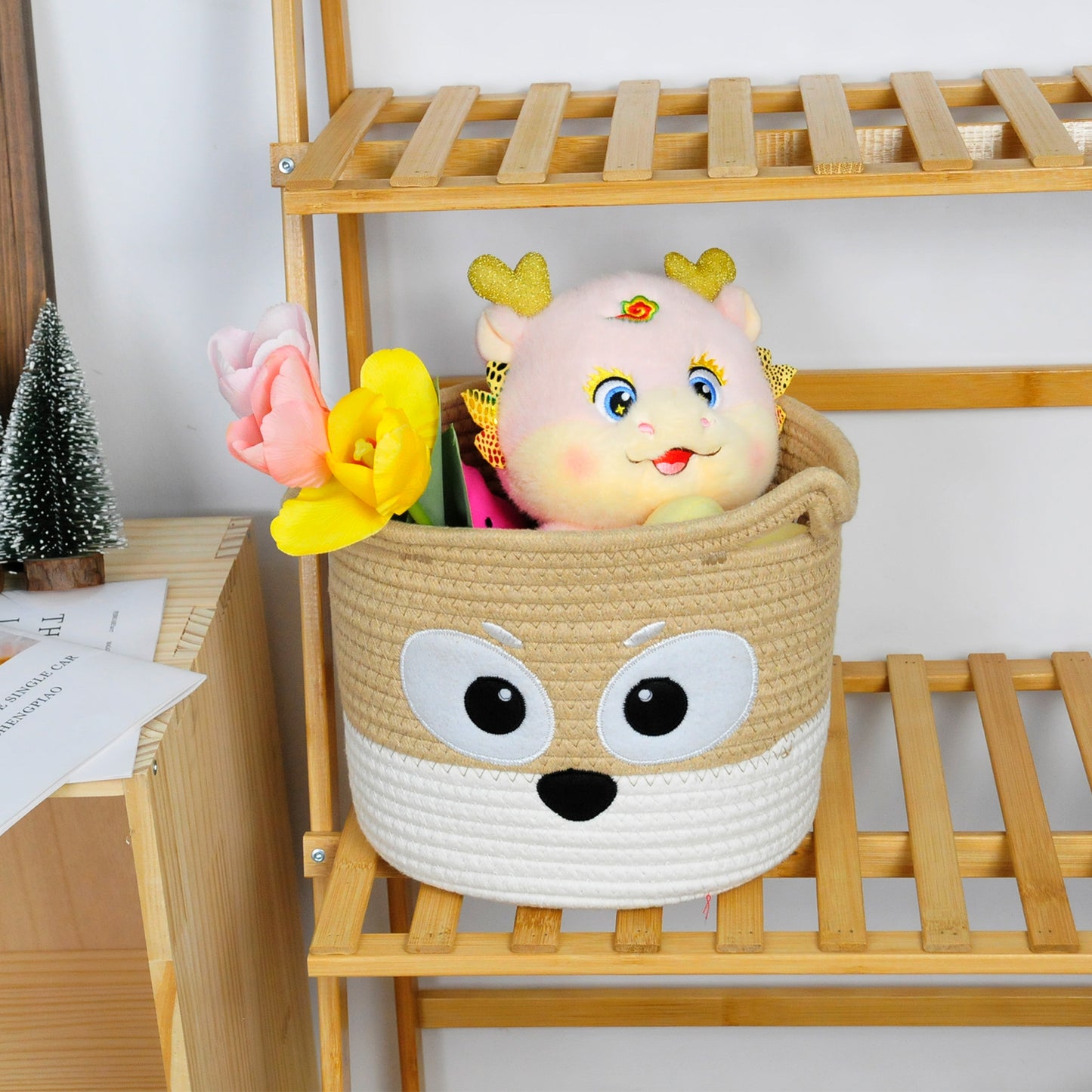 Cute Cotton Rope Small Storage Basket - Angry Puppy