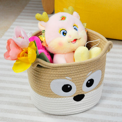 Cute Cotton Rope Small Storage Basket - Angry Puppy