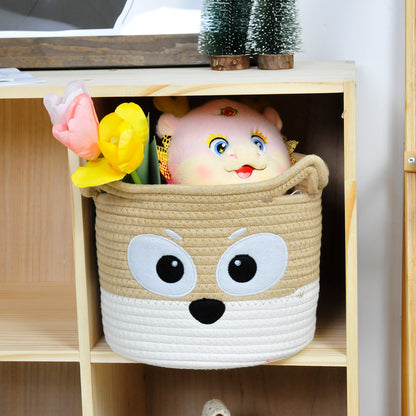 Cute Cotton Rope Small Storage Basket - Angry Puppy