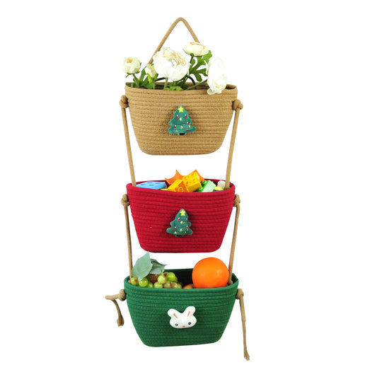 3 Tier Wall Hanging Basket - Christmas Tree