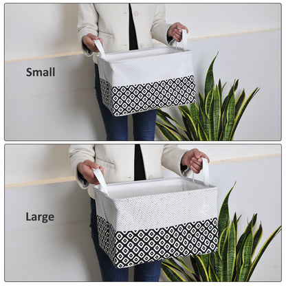 2-Pack Fabric Foldable Laundry Basket Hamper - Grey