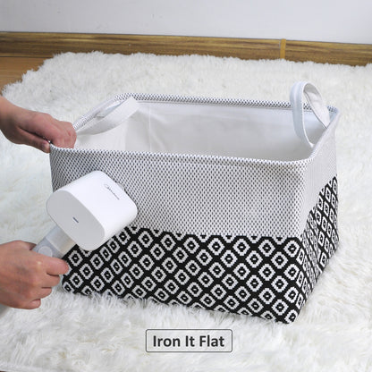 2-Pack Fabric Foldable Laundry Basket Hamper - Grey