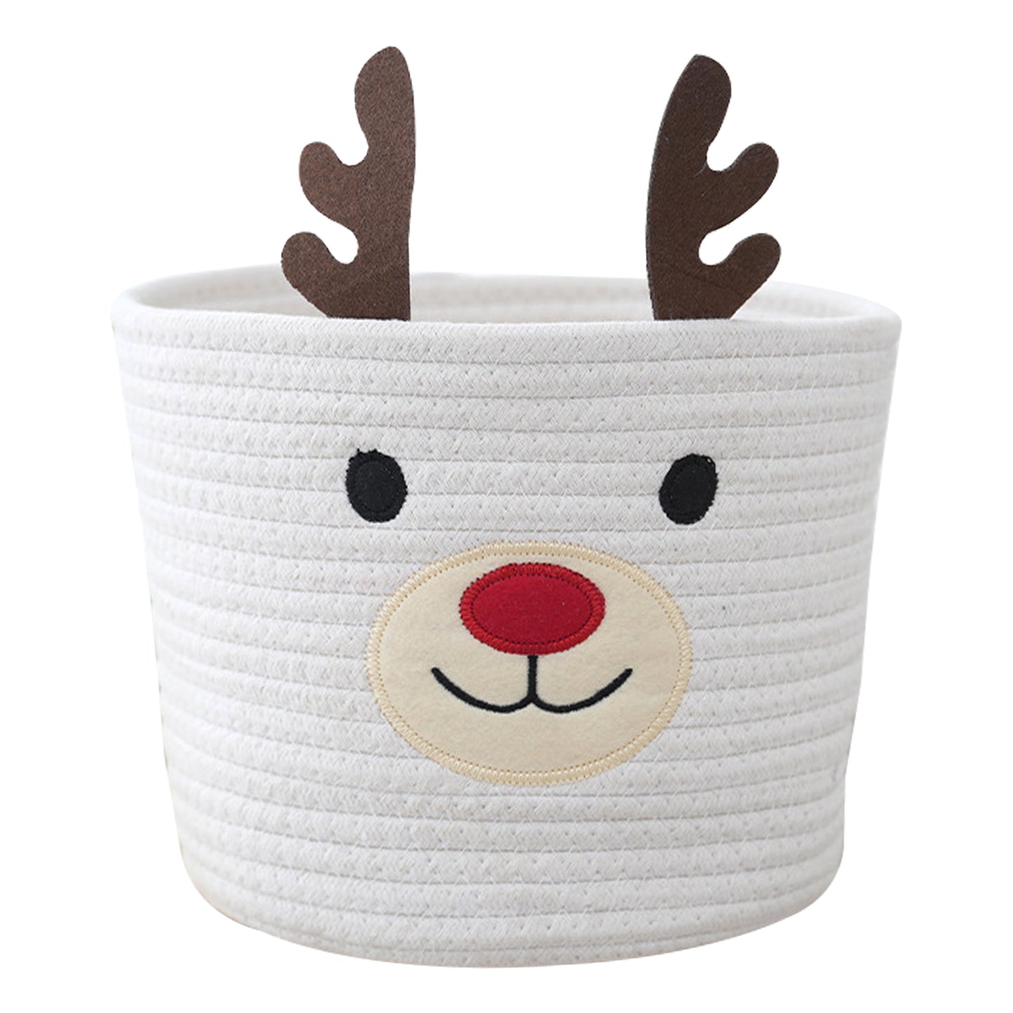 Cute Small Storage Basket - 9 x 8 in Christmas Deer