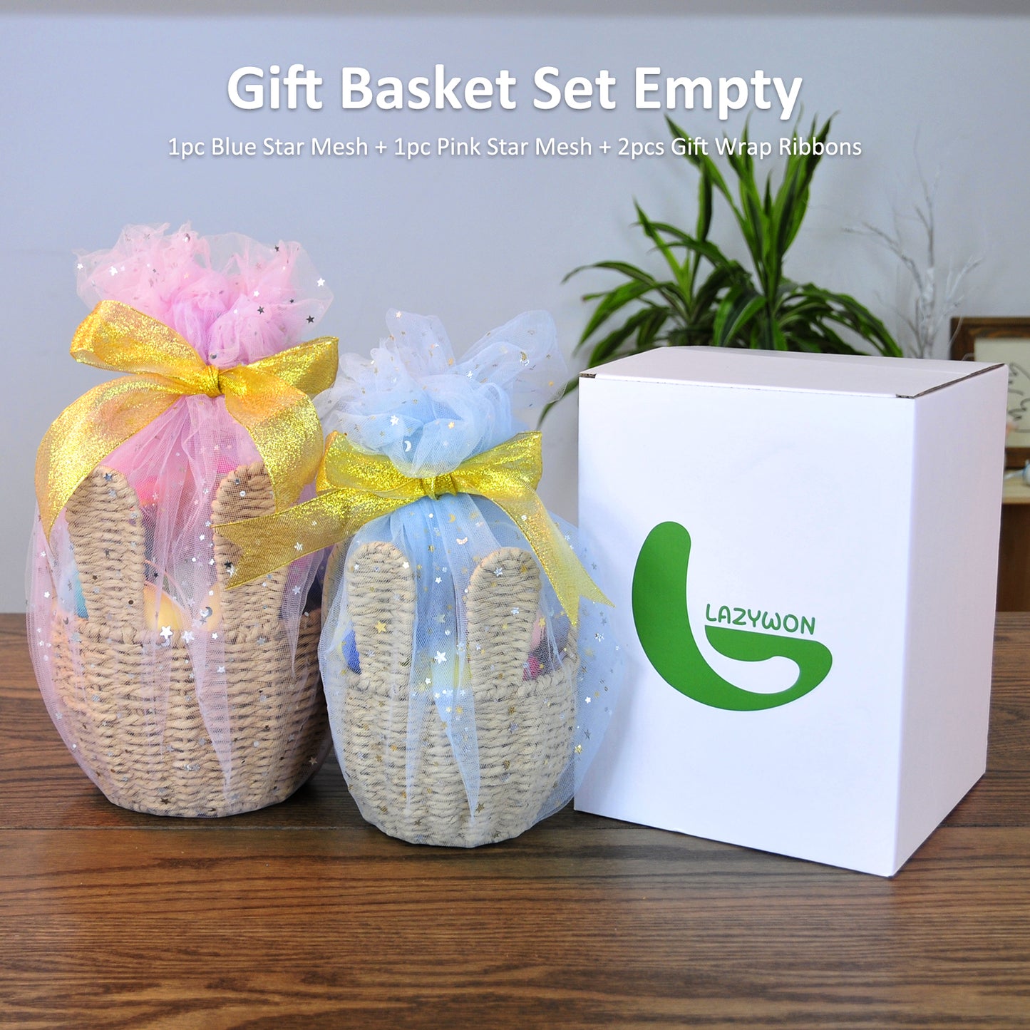 2pcs Cute Easter Basket Small Bunny Baskets- Gift Wrap