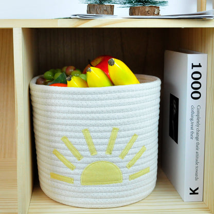 Cute Small Storage Basket 9 x 8 in, Sun