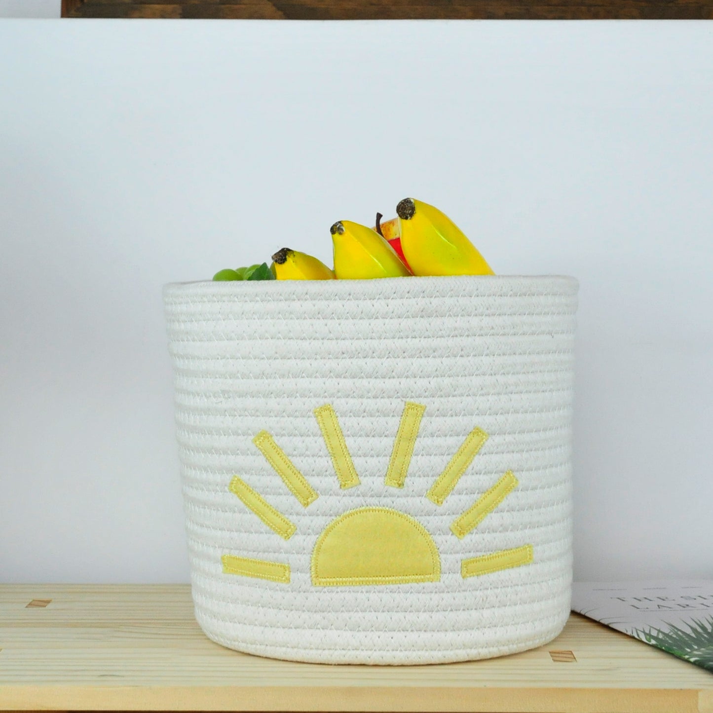 Cute Small Storage Basket 9 x 8 in, Sun