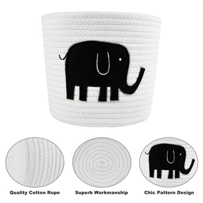 Cute Small Storage Basket 9 x 8 in, Elephant