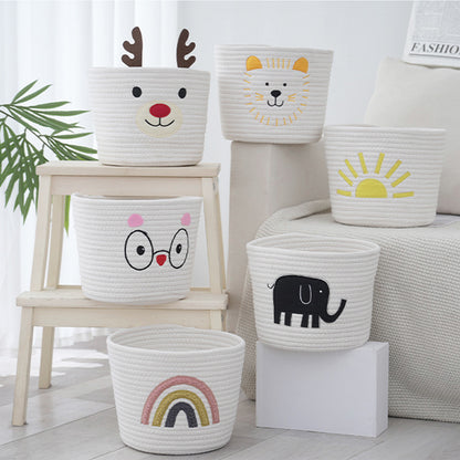 Cute Small Storage Basket 9 x 8 in, Rainbow