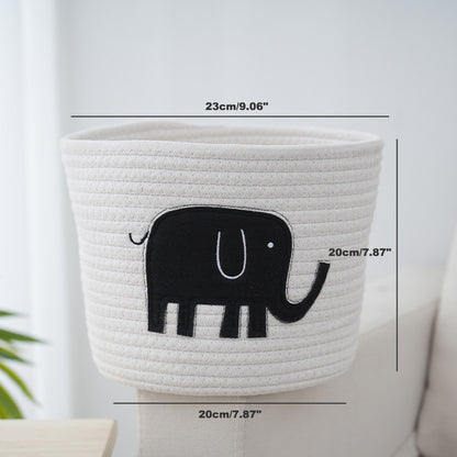 Cute Small Storage Basket 9 x 8 in, Elephant