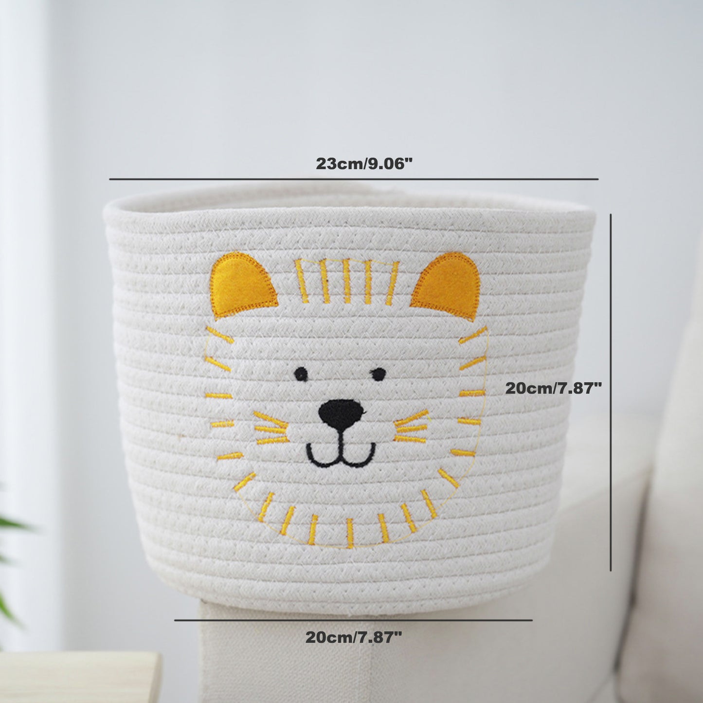 Cute Small Storage Basket 9 x 8 in, Lion