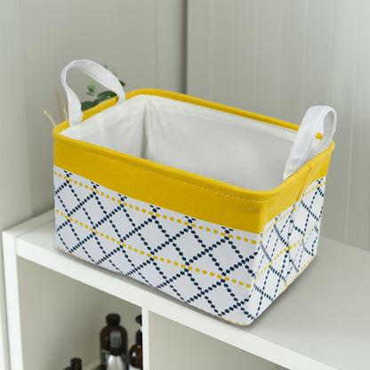 2-Pack Fabric Foldable Laundry Basket Hamper - Yellow